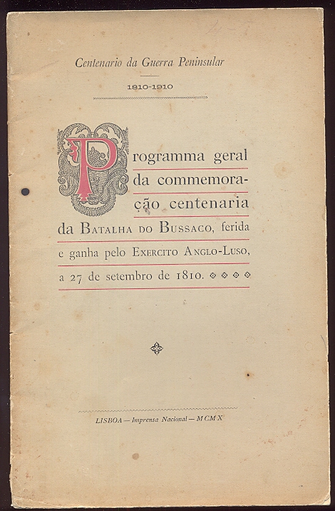 PROGRAMMA GERAL DA COMMEMORA��O CENTEN�RIA DA BATALHA DO BUSSACO...